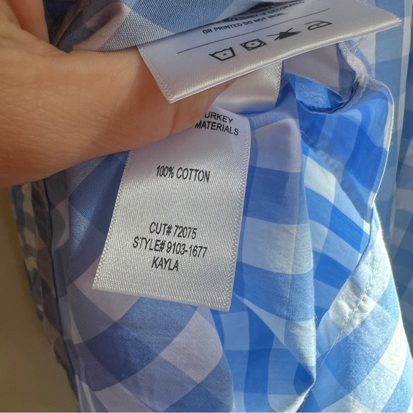 CITIZENS OF HUMANITY kayla shirt in bluesky gingham - Picture 6 of 6
